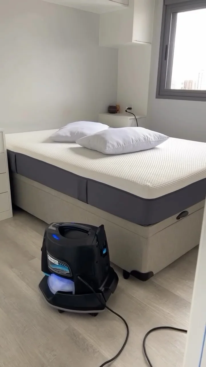 Colchão de quarto antes da higienização profissional